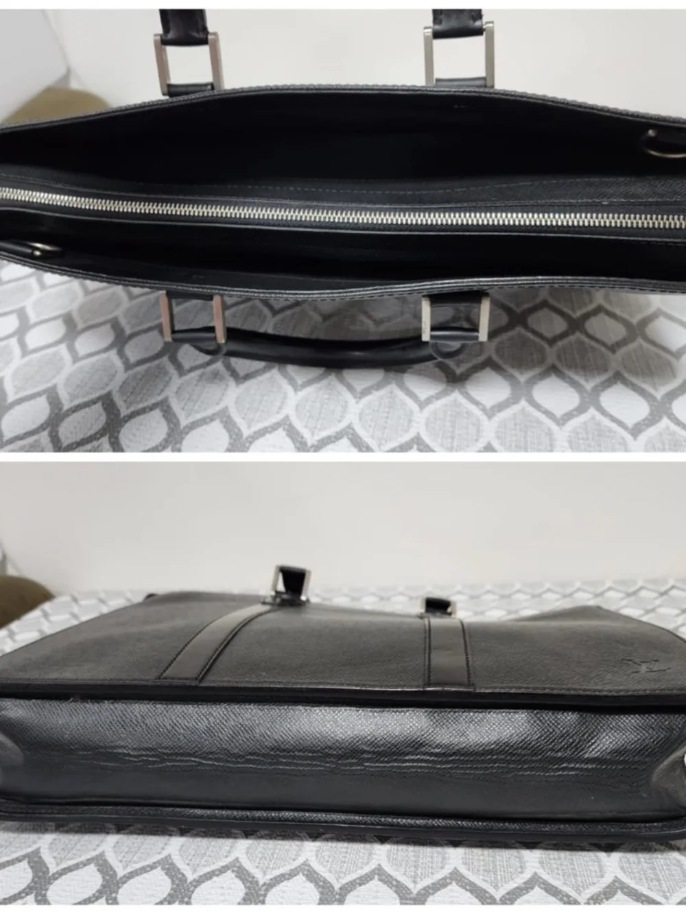 Authentic Louis Vuitton Taiga Lozan Briefcase Black